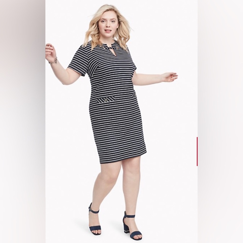 Tommy Hilfiger Plus Nautical Stripe Dress SIZE 14